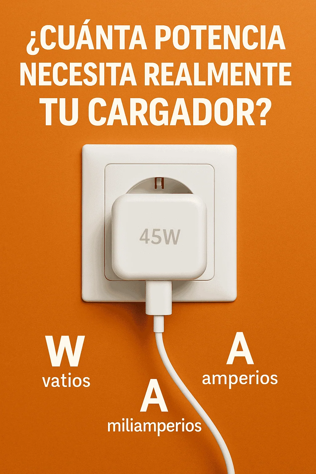 Amperios, vatios y voltaje: Guía esencial para elegir tu cargador